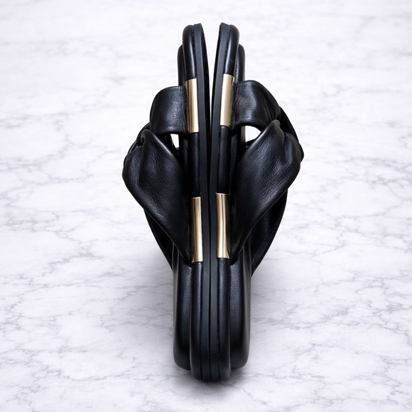 Coach Black Slide Sandals with Gold Accent - Picture 8 of 12